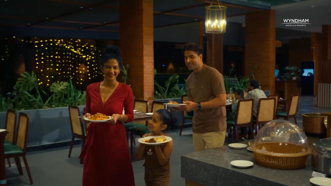 Family Enjoying Fine Dining at Lords 83 Resort in Wayanad